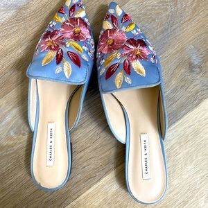 Charles & Keith embroidery slippers